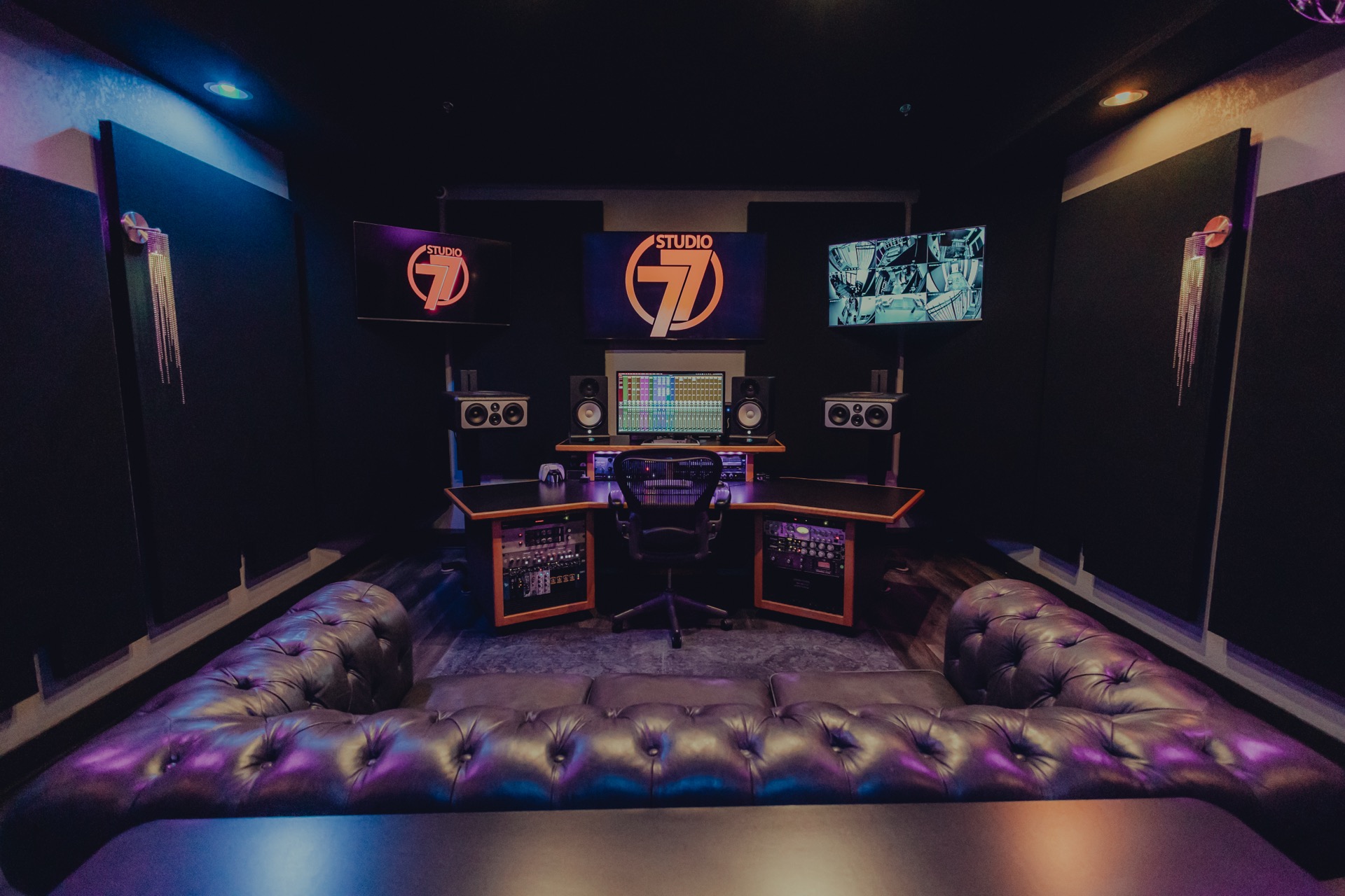 Recording studio interior for Studio77 Recording Studio